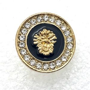 Snap button 20mm Gingersnaps magnolia ASN20 Sun gold rhinestones